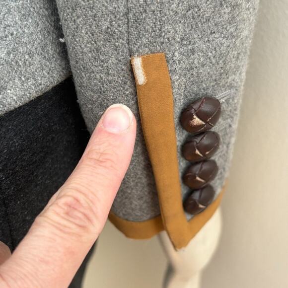 J.CREW Wool Blend Silk Trimmed Preppy Blazer Jacket in Gray SZ 2 - Picture 9 of 15